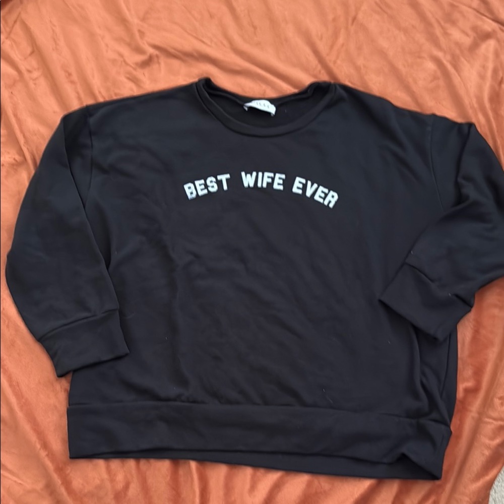Black 'Best Wife Ever' Sweatshirt